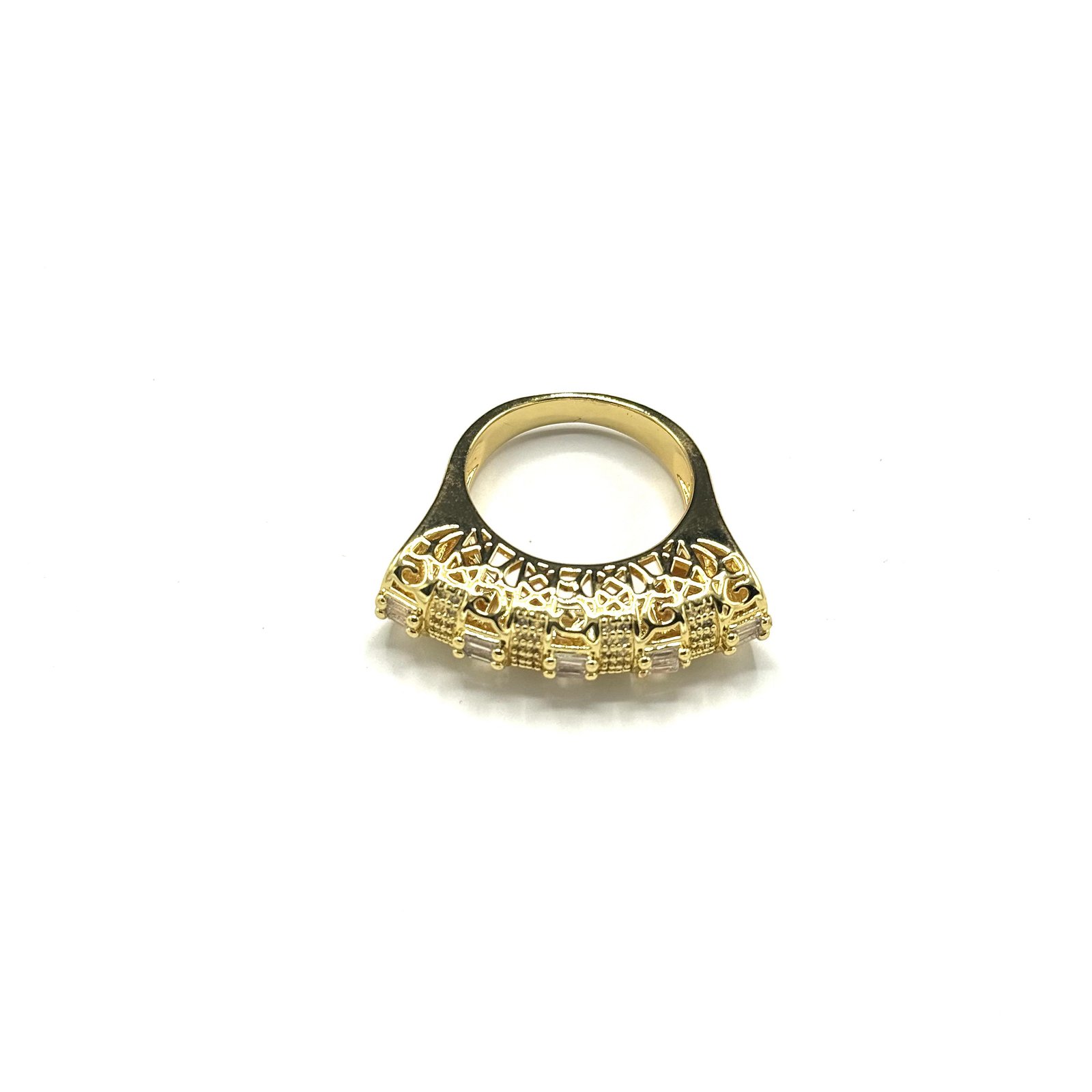 Premium Quality Real Zircone Gold Plated Diamond Cut Rings ART-FAJ-5001