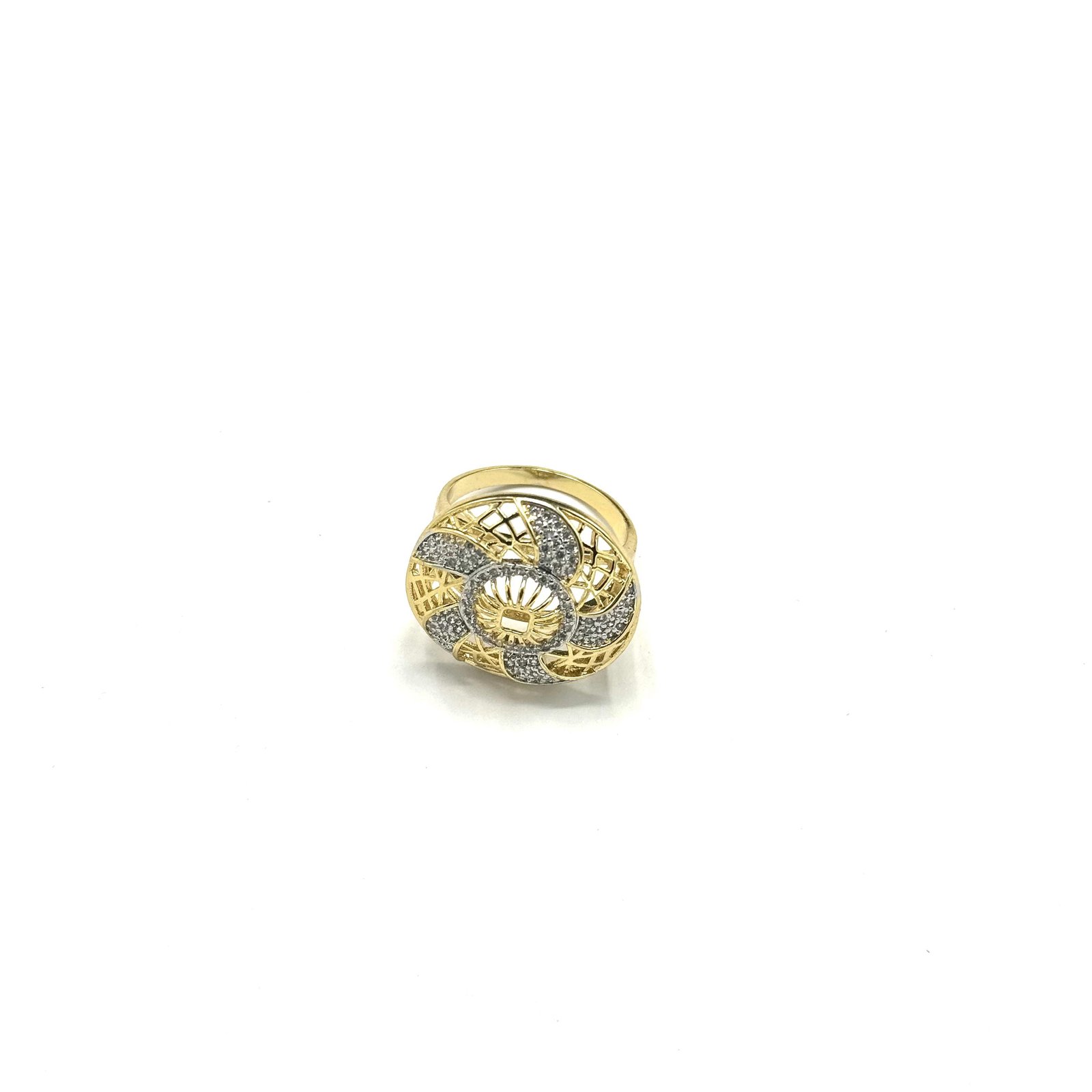 Premium Quality Real Zircone Diamond Cut Gold Plated Rings ART-FAJ-5012