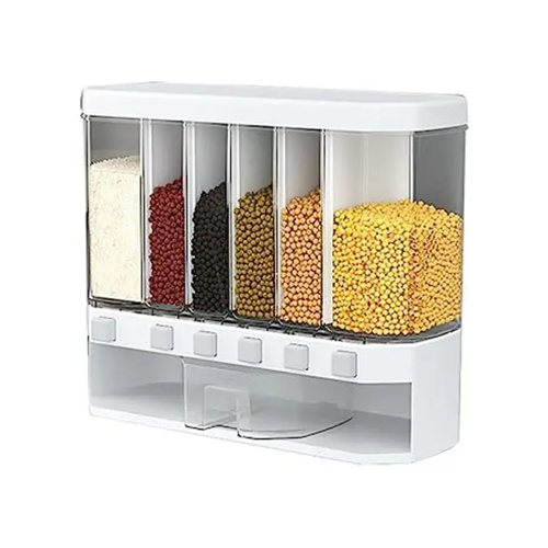 Wall-mounted Cereals Dispenser Press Grain Storage Tank