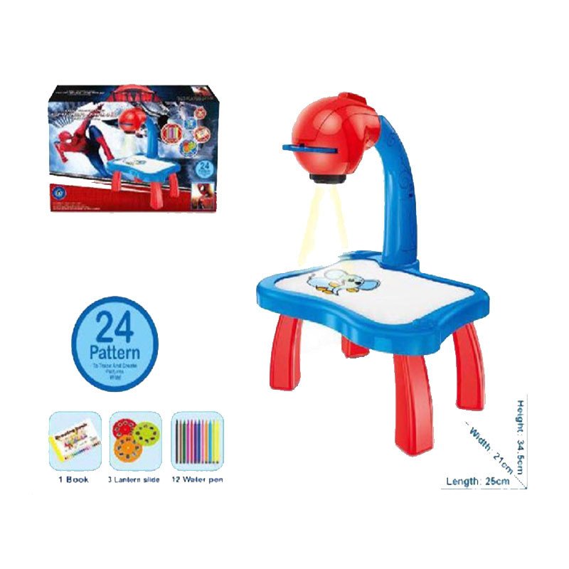 Spiderman Painting & Drawing Projector Table Set 24 Patterns