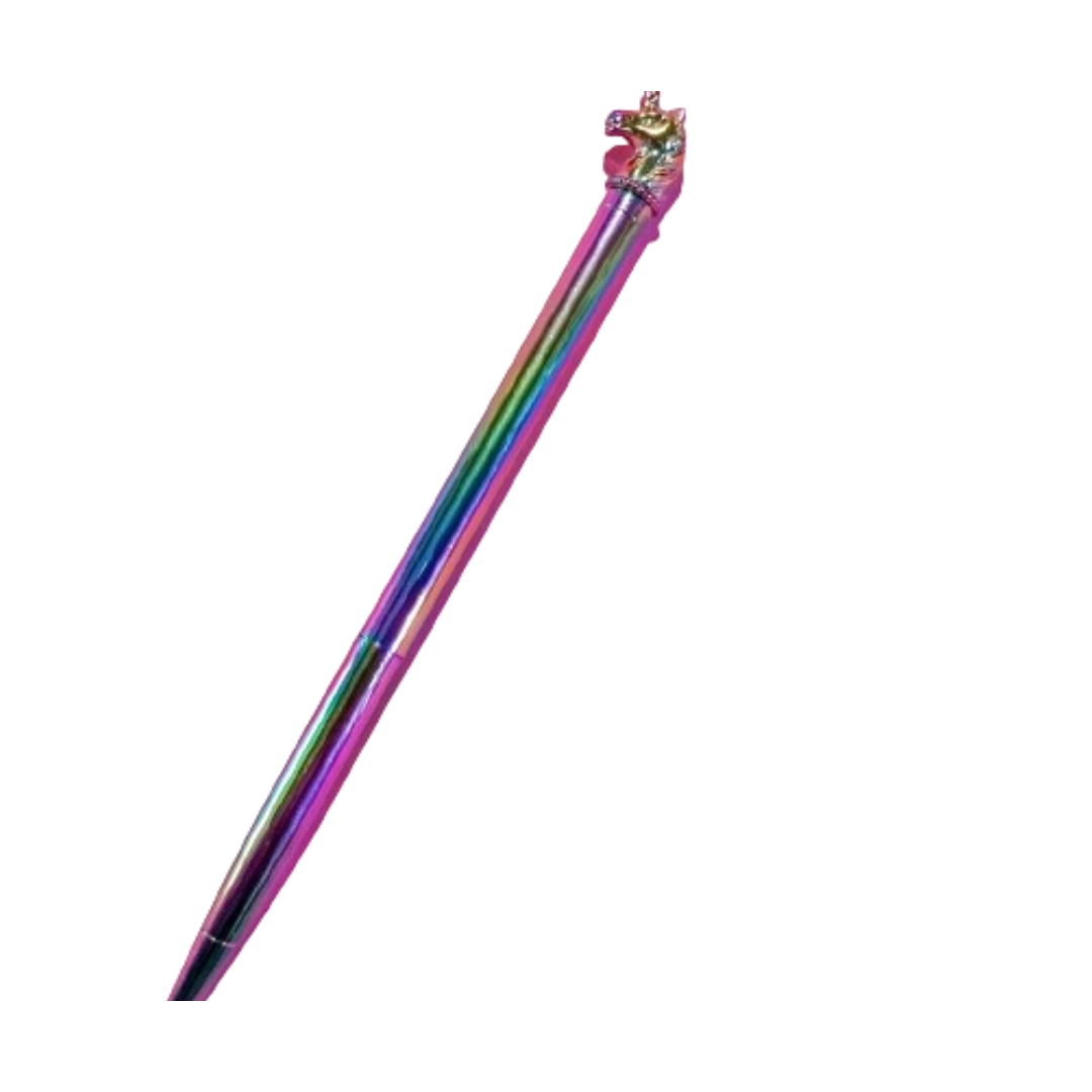 Metallic Rainbow Unicorn Ballpoint Pen