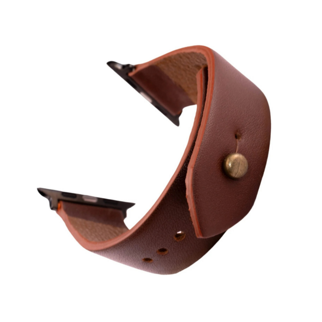 Apple Watch Strap In Pure Leather - Brown | Waji's