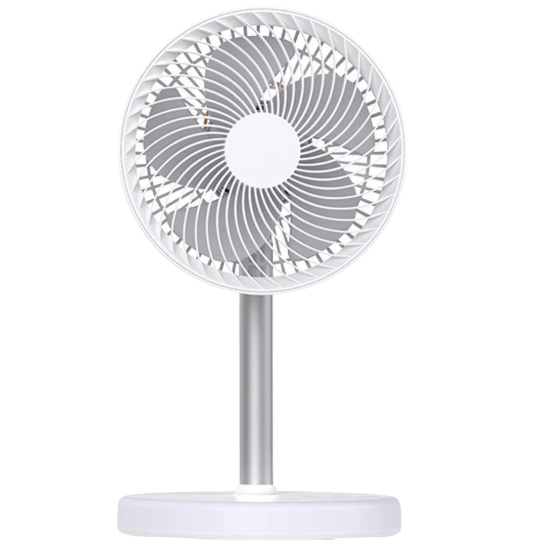 Rechargeable Portable Desktop Fan with Built-in LED Night Light