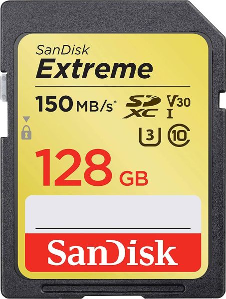 SanDisk 128GB Extreme SDXC UHS-I 150MB/s C10 Memory Card