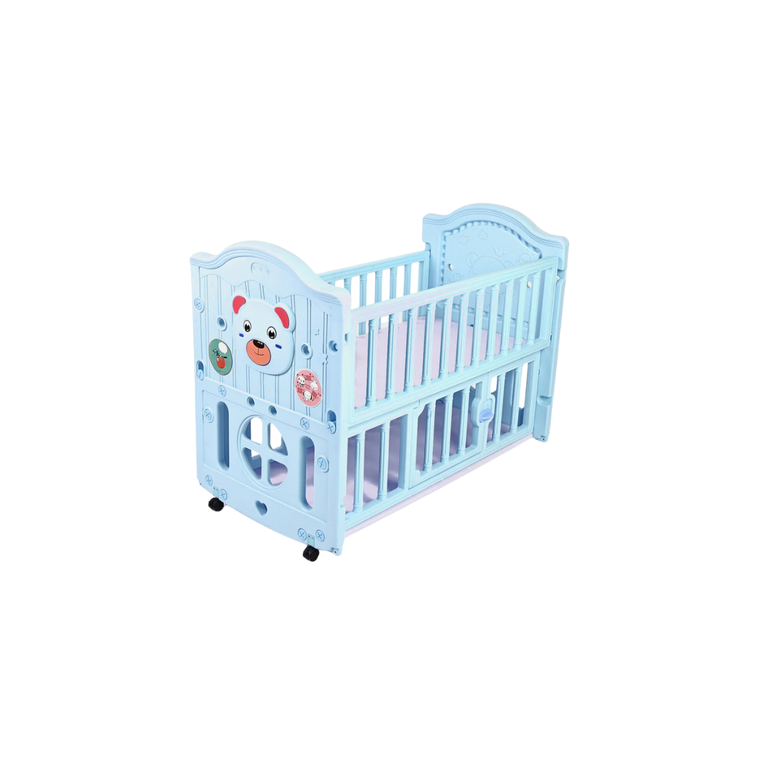 SnuggleSoft Baby Cot - Blue