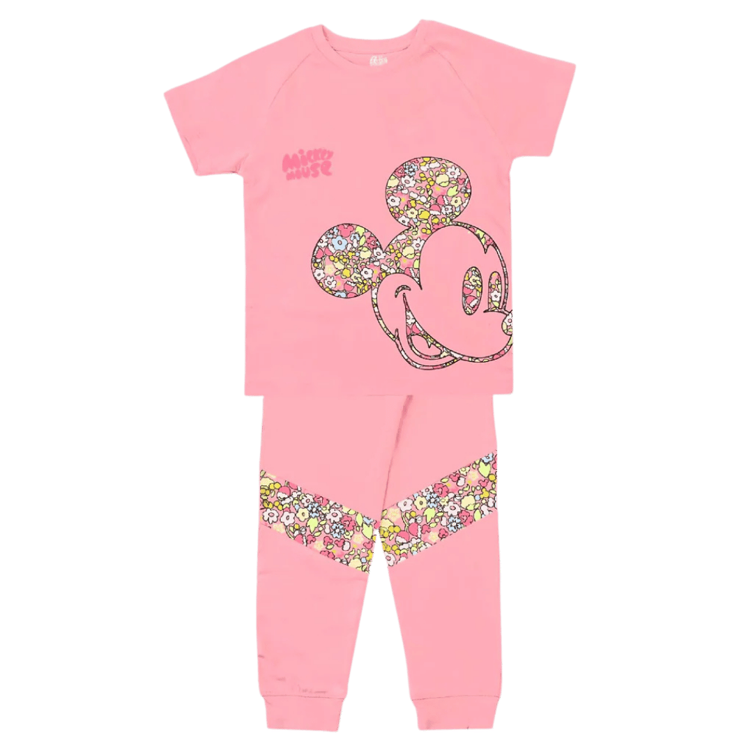 Girls Terry Jersey 2-Piece Suit - Candy Pink: A soft and comfortable two-piece suit in candy pink, ideal for casual outings.