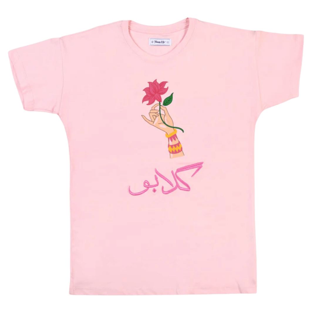 Teens Girls Cotton T-Shirt Gulabo - L-Pink